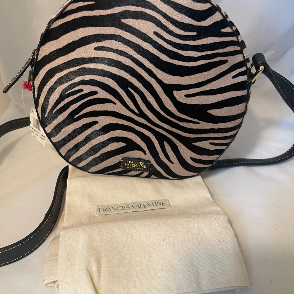 Frances Valentine - Lulu Round Crossbody - Zebra Print - Style # 5718724